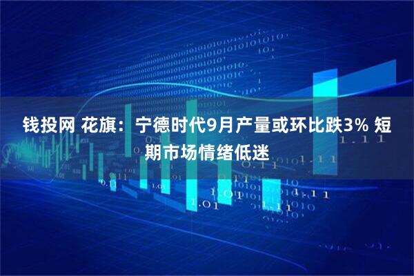 钱投网 花旗：宁德时代9月产量或环比跌3% 短期市场情绪低迷